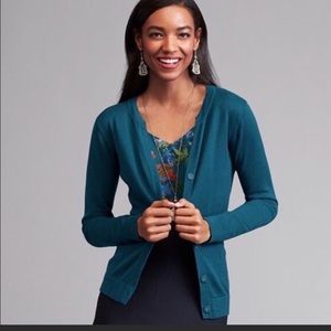 Cabi sweater. Cute teal color perfect for spring.